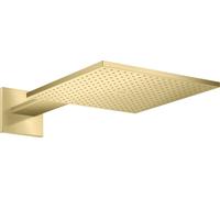 AXOR ShowerSolutions : Douche de plafond 300/300, modèle 1 jet, avec bras de douche, finition laiton brossé