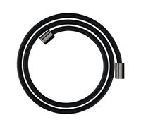 hansgrohe AXOR ShowerSolutions flexible de douche textile, 1600mm, écrou cylindrique des deux côtés, 28261330, Couleur: Chrome noir poli