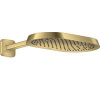 AXOR ShowerSphere : Douche de plafond 370/220, 1 jet, avec bras de douche, finition laiton brossé