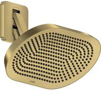 AXOR ShowerSphere, pommeau de douche de tête 370/220, 2 jets, technologie EcoSmart, avec bras de douche pivotant, finition laiton brossé