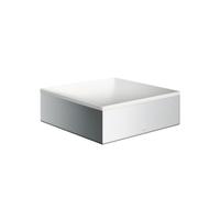 Axor Suite lavabo 28.5x28.5 cm carrée à poser blanc-argenté mat 42002000