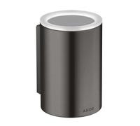 Axor Universal Circular - Porte-brosse à dents et dentifrice, verre dépoli/chrome noir brossé 42804340
