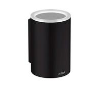 Axor Universal Circular - Verre pour brosse à dents et dentifrice avec support, noir mat/verre 42804670