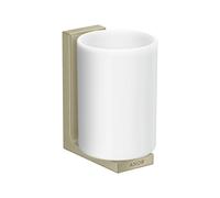 hansgrohe Coupe-dent Axor 42604820 verre, montage mural, nickel brossé