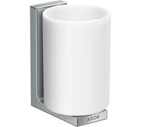Axor Universal Rectangular gobelet pour brosse à dents blanc-chrome 42604000