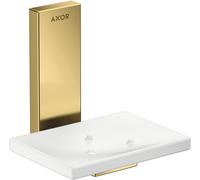 Axor Universal Rectangular porte-savon mural blanc-doré 42605990