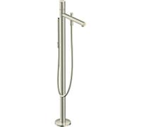 Axor Uno bain 45416820 nickel brossé, au sol, avec poignée zéro
