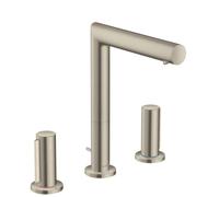 Axor Uno - Mitigeur de lavabo avec garniture de vidage et bec orientable, installation à 3 trous, nickel brossé 45133820