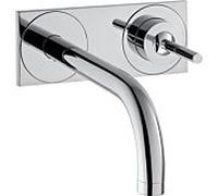 Axor Uno mural lavabo match0 38112000, avec plaque, saillie 165mm, chrome