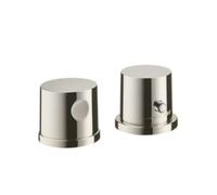 Axor Uno - Set de finition du mitigeur thermostatique pour montage sur bord de baignoire, installation 2 trous, nickel brossé 38480820