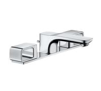 raccord de lavabo hansgrohe AxorUrquiola 1104000 chromé , avec garniture de vidage , avec plaque 3 trous
