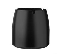 Axorafow Acier coupe-vent avec couvercle, grande capacité, support de cendres de table d'extérieur, base antidérapante, collecteur de fumée, maison, bureau, bar, café, fête, argent, 9 x 9 cm (G)