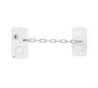 Axorafow Alarme de porte d'entrée 120 dB - Sirène puissante - Rechargeable par USB C - Capteur de réfrigérateur - Serrure de sécurité avec tiroir - Système de sécurité antivol - Blanc