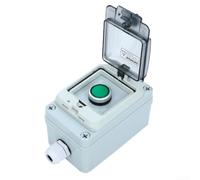 Axorafow Boîtier de commande à boutons étanche pour extérieur, boîtier de commutation à réinitialisation automatique avec coque en ABS épais, boîtier de jonction anti-poussière pour applications Start