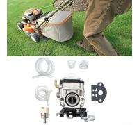 Axorafow Kit carburateur pour débroussailleuse 52cc / tuyaux / 43cc avec filtres métalliques 49cc et remplacement - 7 pièces