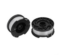 Axorafow Lot de 2 bobines de fil de rechange pour corde sans fil 20 V pré-enroulée en nylon ABS compatible avec tondeuse, tondeuse avec poignée télescopique et couvercle en plastique