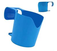 Axorafow Lot de 4 porte-gobelets en plastique bleu pour piscine - Dispositif de pelle à terre de diatomée anti-déversement pour canette de café - Poignée robuste
