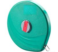 Axorafow Mètre ruban en fibre de verre - 10 m, 20 m, 30 m, 50 m - Étanche - Antirouille - Flexible - Rétraction lisse et étui résistant - Vert 50