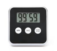 Axorafow Minuteur électronique ABS LCD Compte à rebours pour le dos - Support magnétique d'utilisation de cuisine, atelier ou bureau 99 min 59 secondes Minuteur avec plastique 8 x 8 x 2 cm Nécessite 1