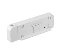 Axorafow Réveil à projection numérique avec double alarme, projecteur pivotant à 180°, contrôle de luminosité à 3 niveaux, grand écran LED pour chambre à coucher ou personnes âgées - Blanc