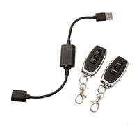 Axorafow Télécommande sans fil USB RF 5 V, pilote récepteur 433,92 MHz pour bande lumineuse LED, lampe de lecture et ventilateur, portée sans fil ABS 3 A 20-50 m USB (P30-2)