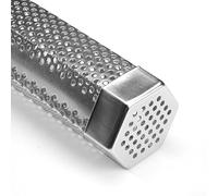 Axorafow Tube de fumée de barbecue en acier inoxydable de 30,5 cm pour granulés de bois - 304 rehausseur de saveur de barbecue avec brosse de nettoyage compatible avec crochet en S et bois de pommier