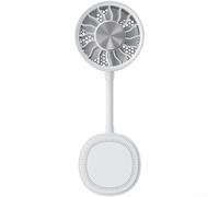 Axorafow Ventilateur à clip magnétique blanc 2000 mAh avec tuyau flexible et bloc de glace de refroidissement, refroidisseur portable mains libres à 3 vitesses pour l'extérieur, les voyages, le