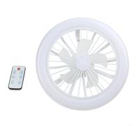 Axorafow Ventilateur LED E27 avec contrôle du ventilateur - Économie d'énergie - Boîtier à distance - À visser dans la chambre à coucher - Blanc - Lampe ABS (lumière)