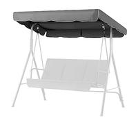 AXPQHL Toit de Rechange pour balancelle,Canopée pour Balancelle Remplacement,Tissu Oxford 600D imperméable et Anti-Ultraviolet Housse de Rechange Toit de Balançoire,Gris,195 * 125 * 15cm