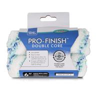 Axus Decor Lot de 2 rouleaux professionnels à poils moyens (série bleue), finition ultra fine, pour murs et plafonds lisses et semi-lisses, pour mini poignées (double noyau de 150 mm)