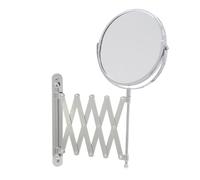 Axxentia Bad 282802 Miroir mural grossissant, chromé, rond Diamètre de 17 cm Grossissement 3 fois Se déplie jusqu'à 57 cm, Argenté