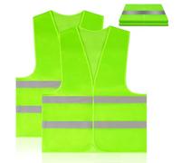 AYBUY Gilet de Sécurité, Gilet Réfléchissant, Vert Fluorescent | Gilets Réfléchissants à Haute Visibilité, Gilet Reflechissant Velo, pour Sports de Plein Air Running
