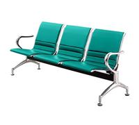 AYCDL Banc de réception 3 places avec accoudoirs - Meubles en cuir synthétique pour et bureau - Design confortable et durable, marron, vert