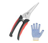 AYESY Ciseaux d'élagage Professionnel, Sécateur Ciseaux de Coupe avec Poignées Confortables à Ressort Pointe Droite Sécateur Manuel de Jardinage pour Branche Fleur et Fruits Broussailles