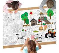 AYESY Nappe à Colorier pour Amis，180 * 76cm Ranch Papier Dessin Géant Coloriage Affiche Jeux d'anniversaire, Activités pour Réunion