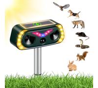 AYESY Répulsif Chat Extérieur Ultrason Solaire, Lumière Flamme LED | Chargement USB 110°Détecteur de Mouvement Imperméable IP54 Anti Chats Chiens Renards Rongeurs pour Jardin Cour Contre
