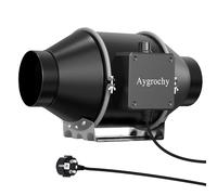 Aygrochy 100mm Extracteur d'Air avec Moteur EC, Ventilateur de Gaine Silencieux 363 m³/h, pour booster, tentes de culture, l'évacuation de l'air, de la fumée et de la poussière.