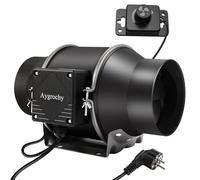 Aygrochy 150mm Extracteur d'Air 688m³/h avec Contrôleur de Vitesse Variable, pour chauffage, refroidissement, booster, tentes de culture, culture hydroponique ventilation et ventilateur d'échappement