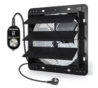 Aygrochy 300 mm Ventilateur d'Extraction à Volets 1650 m³/h, Extracteur d'Air Mural Industriel avec 9 vitesses réglables Moteur EC pour serre, garage, sous-sol, grenier et atelier