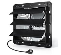 Aygrochy 350mm Ventilateur d'Extraction à Volets avec Moteur EC, 2180m³/h Extracteur d'Air Industriel Mural Silencieux pour serre, garage, sous-sol, grenier et atelier