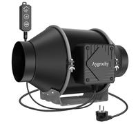 Aygrochy Extracteur d'Air 100mm avec contrôle PWM, Ventilateur de conduit à moteur EC pour l'air d'échappement ou la fumée. Comme les salles de bains, les cuisines, les garages, les tentes de culture.