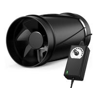 Aygrochy Extracteur d'Air 100mm Réglable, Ventilateur d'Extraction 221 m³/h, Moteur EC, Économe en Énergie 7W, pour Cave, Garage, Cuisine, Culture Hydroponique