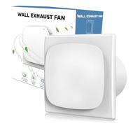 Aygrochy Ventilateur Extracteur d'Air 100mm avec Prise UE, Silencieux VMC Salle de Bain Étanche IP44, avec Clapet Anti-Retour, Économe en Énergie pour Salle de Bain, Cuisine, Bureau, WC, Garage