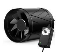 Aygrochy Ventilateur Extracteur d'air 150mm, 22W 586 m³/h Extracteur d air de Ventilation avec Contrôleur de Vitesse Variable Aérateur Extracteur d'humidité pour Caves, Garages, Tente de Culture
