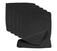 AYHYHLJZJ 6 Pièces Torchon Microfibre Lavable et Réutilisable, Chiffon Microfibre Et Lavette Ultra Absorbants pour Cuisine, Vaisselle, Salle De Bain, Vitres, Séchage Rapide, Couleur (Noir, 20×20 Cm)