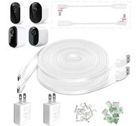 AYIIFEI Lot de 2 câbles de charge d'extérieur de 6 m pour caméra de sécurité Arlo Essential (1 à 3 générations), Essential/XL (1ère génération), Essential 2K/XL (2e/3e génération) et Arlo Pro 2K HDR