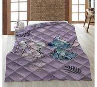 Couette Imprimée - AYMAX - Stitch & Angel - 140x200 cm - Réversible - Multicolore