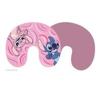 AYMAX Coussin Tour de Cou - Disney Stitch & Angel Tourbillons Roses Bleu G
