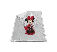 Aymax Couverture Coral & Sherpa Disney Minnie Mouse 130x170cm | Double Face, 100% Polyester, Licence Officielle
