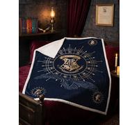 Aymax, Couverture Coral & Sherpa Harry Potter Poudlard 130x170cm - Blason Or - Licence Officielle